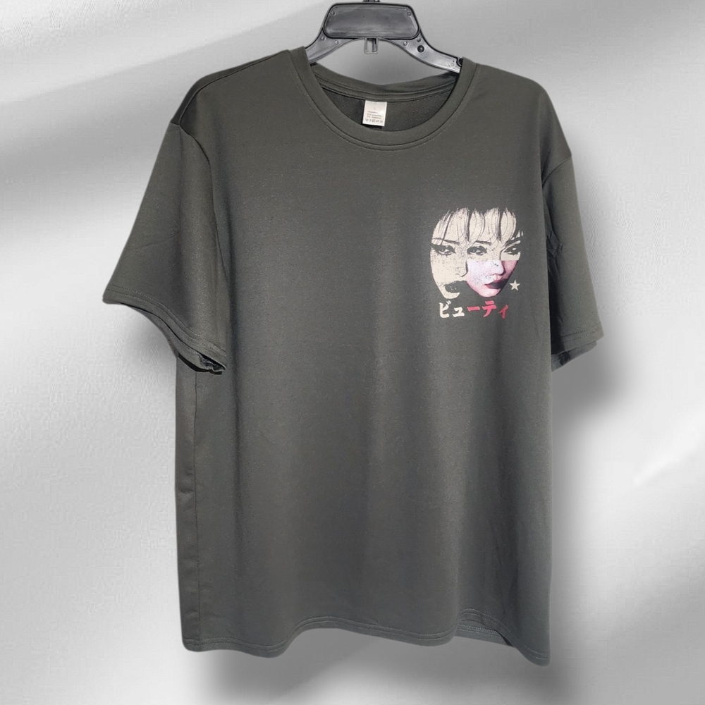 Men's Graphic Print Dark Gray T-Shirt